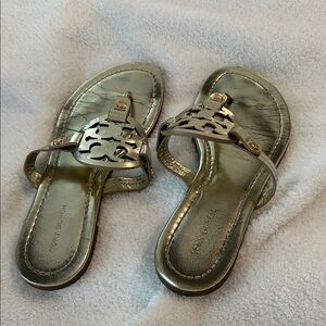 Tory Burch Metallic Gold Sandals